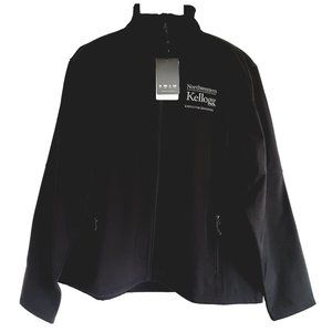 Northwestern Kellogg Black Full Zip Jacket Men's 3XL Big & Tall Lined Pockets